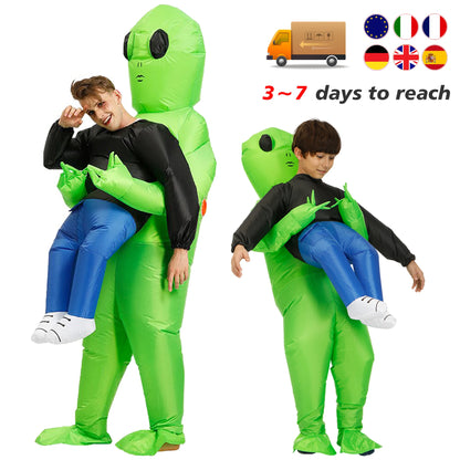 Traje Inflable de extraterrestre ET para Fiesta de adultos