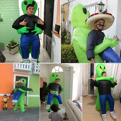 Traje Inflable de extraterrestre ET para Fiesta de adultos