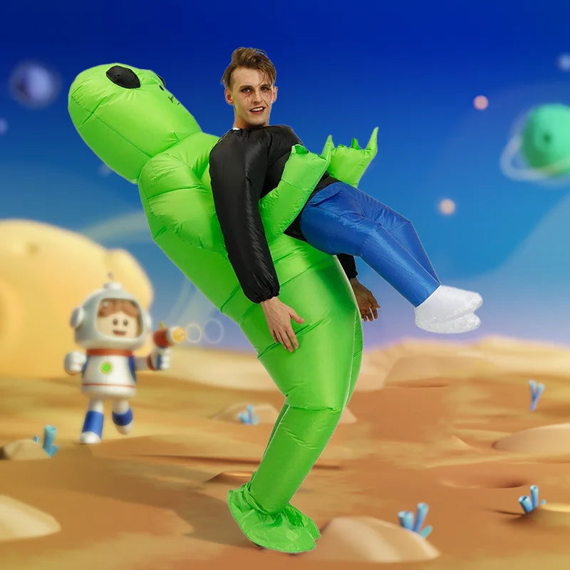 Traje Inflable de extraterrestre ET para Fiesta de adultos