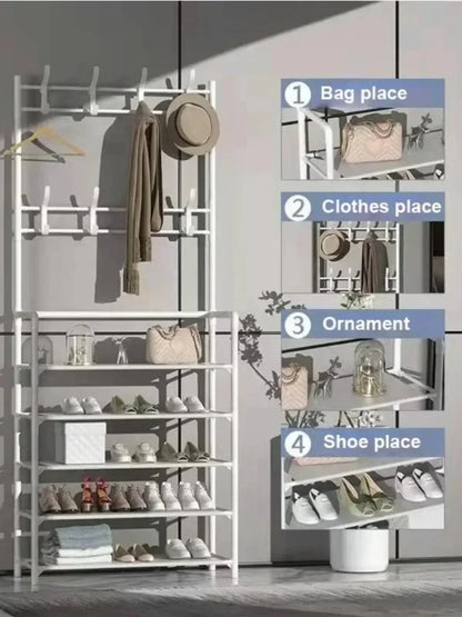 Organizador Simple Colgador de ropa + Zapatero