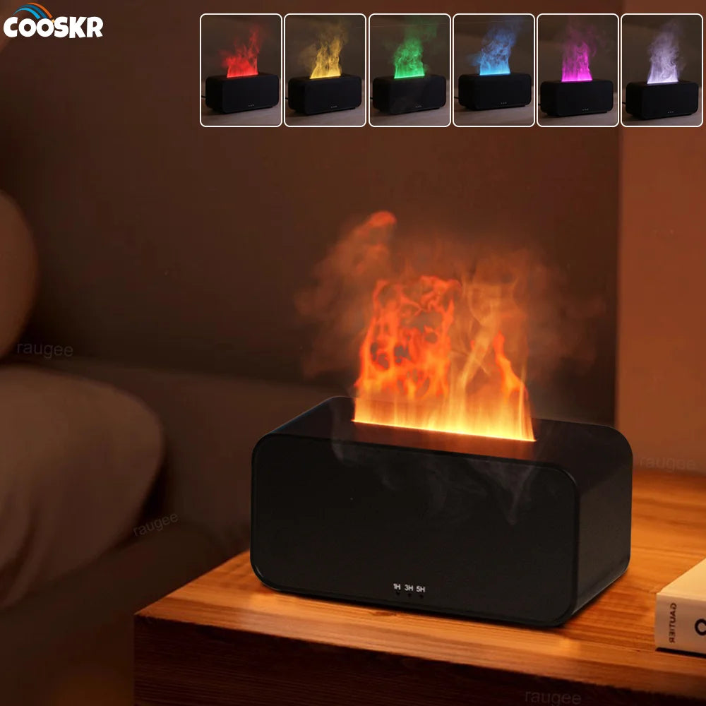 Humidificador de aire con aroma y aceites esenciales con luz LED