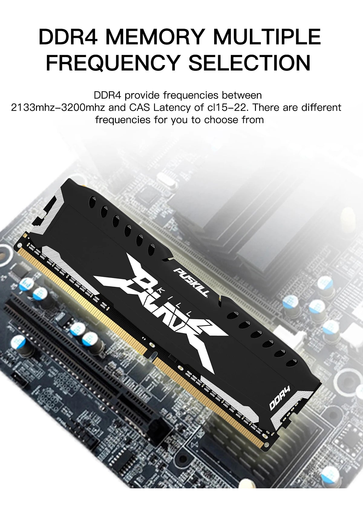 Memoria RAM PUSKILL DDR4 16GB 8GB 1.2V 3200MHz 2666MHz