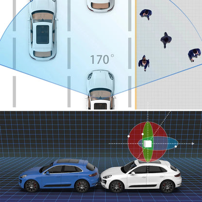 Cámara de Tablero con doble cámara WIFI 1080P para automóviles Frontal e Interior