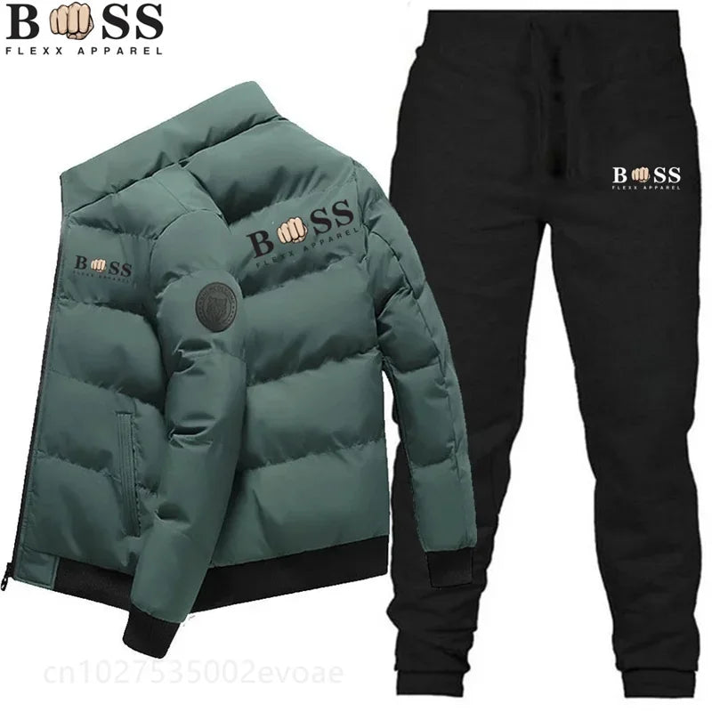 Moda Invierno Chaqueta y Pantalón Alta Calidad para Hombre