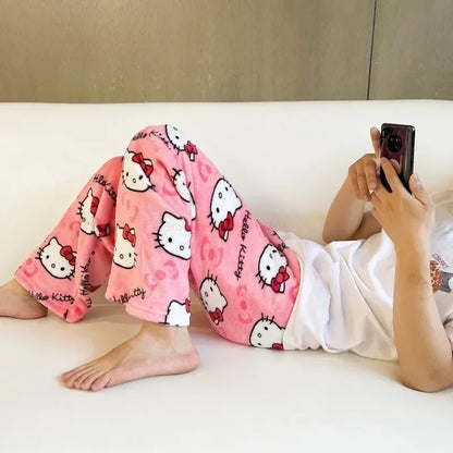 Pijama de Franela de Hello Kitty para Mujeres