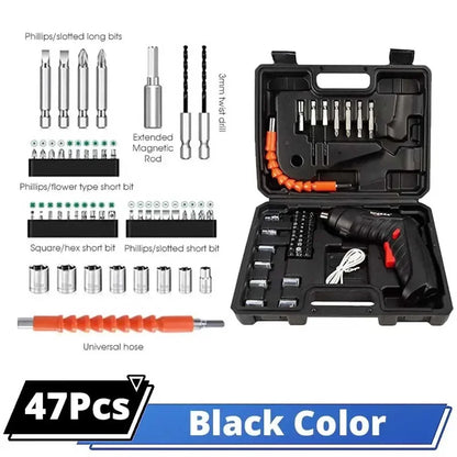 Kit de destornilladores Eléctrico e Inalámbrico de 47 piezas para el hogar