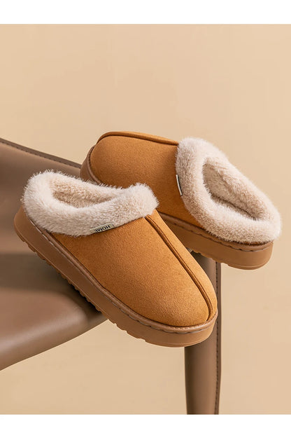 Pantuflas mullidas para Hombre de invierno para Interiores