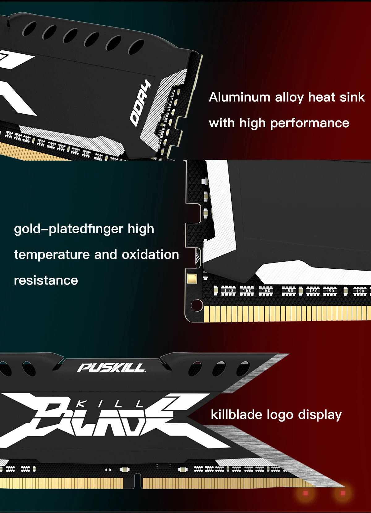 Memoria RAM PUSKILL DDR4 16GB 8GB 1.2V 3200MHz 2666MHz