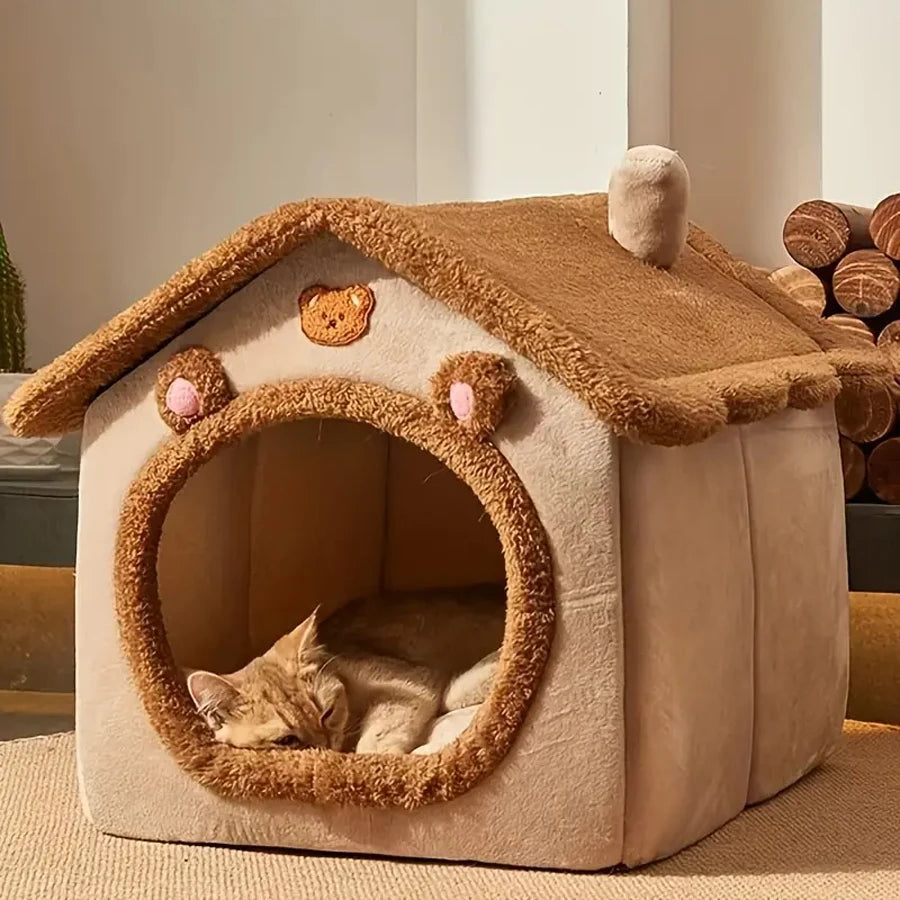 Casa plegable para Mascotas Pequeñas - Extraíble y Lavable