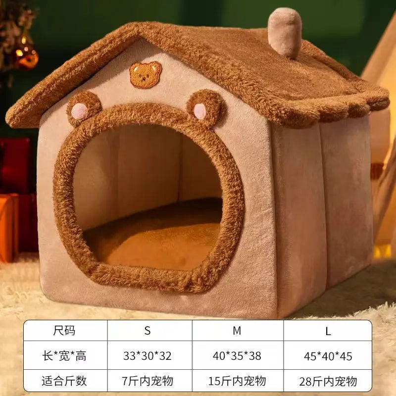 Casa plegable para Mascotas Pequeñas - Extraíble y Lavable