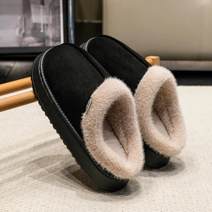 Pantuflas mullidas para Hombre de invierno para Interiores