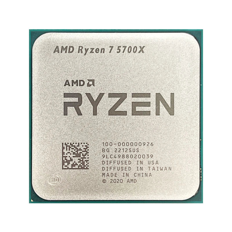 Procesador AMD Ryzen 7 5700X de ocho núcleos y dieciséis subprocesos a 3,4 GHz