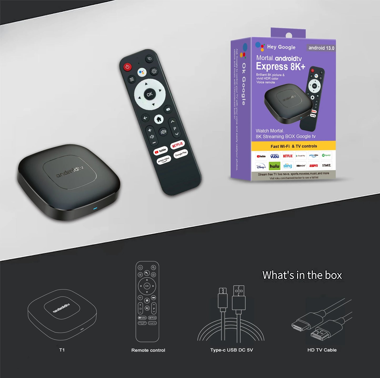 TV Box con sistema de cine en casa inteligente Bluetooth 2.4G 5G Wifi