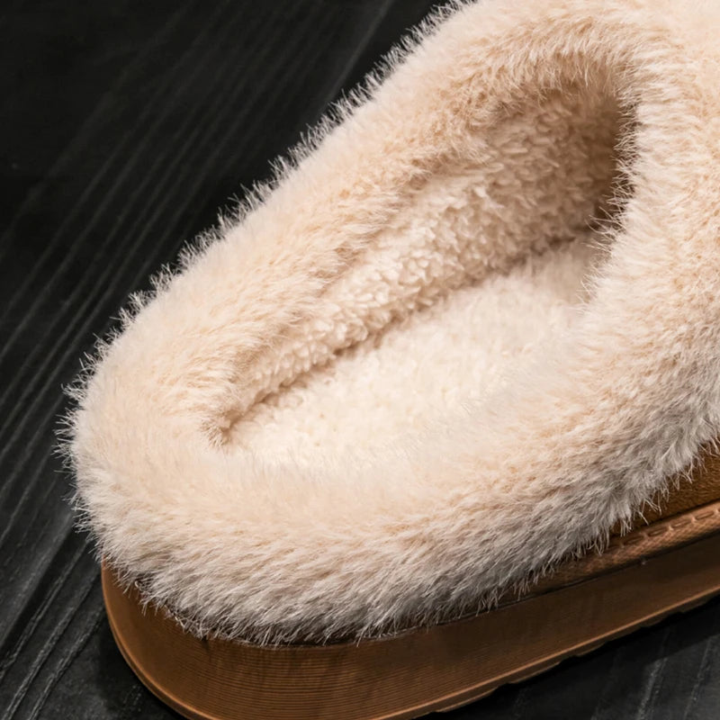 Pantuflas mullidas para Hombre de invierno para Interiores