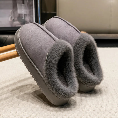 Pantuflas mullidas para Hombre de invierno para Interiores