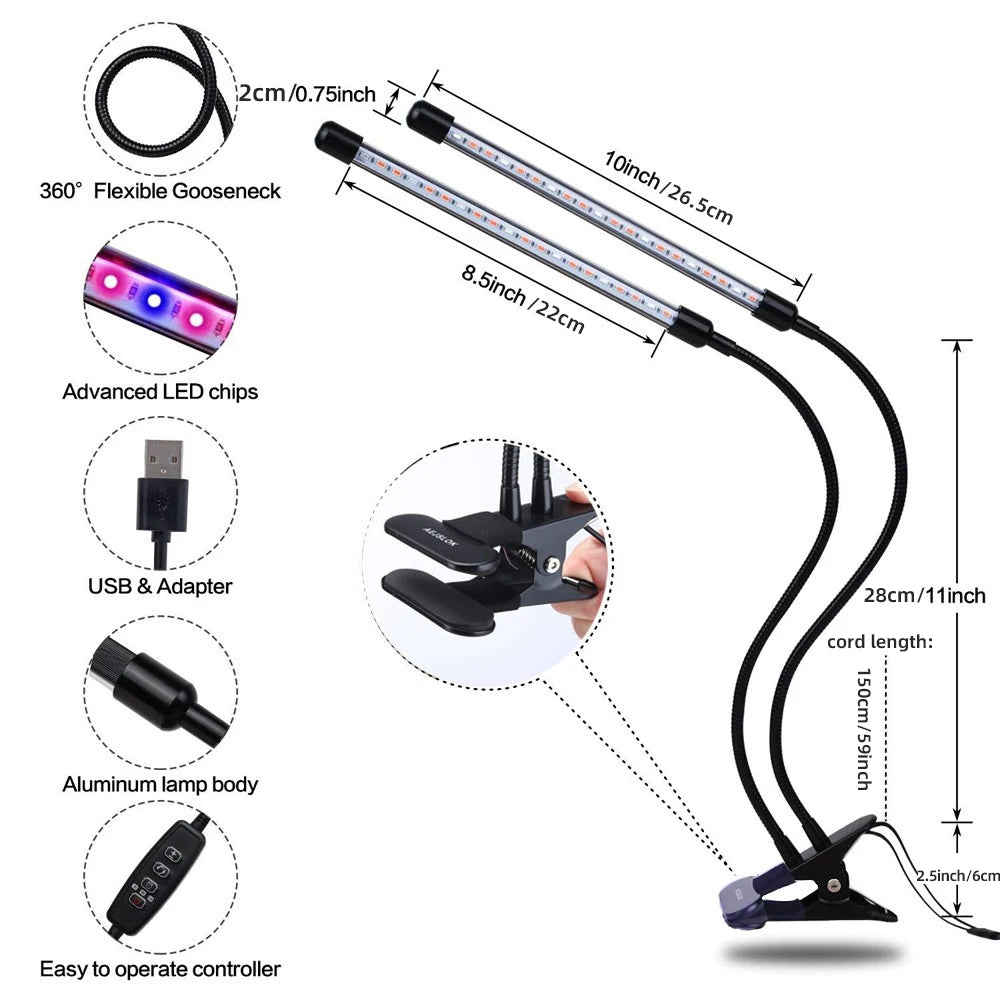 Luz LED  para cultivo de Plantas para Interior e Invernadero