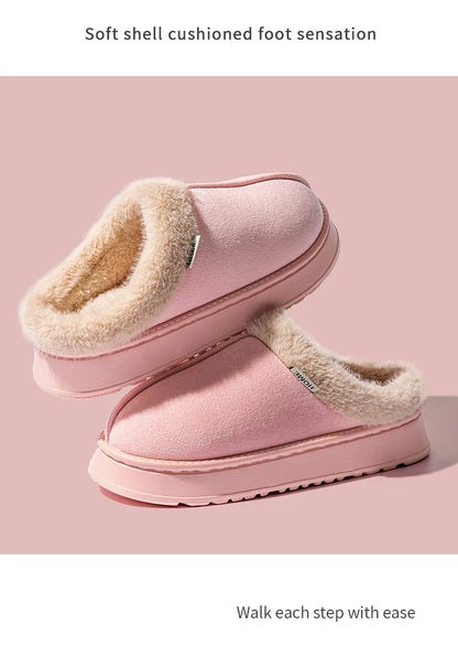 Pantuflas mullidas para Hombre de invierno para Interiores