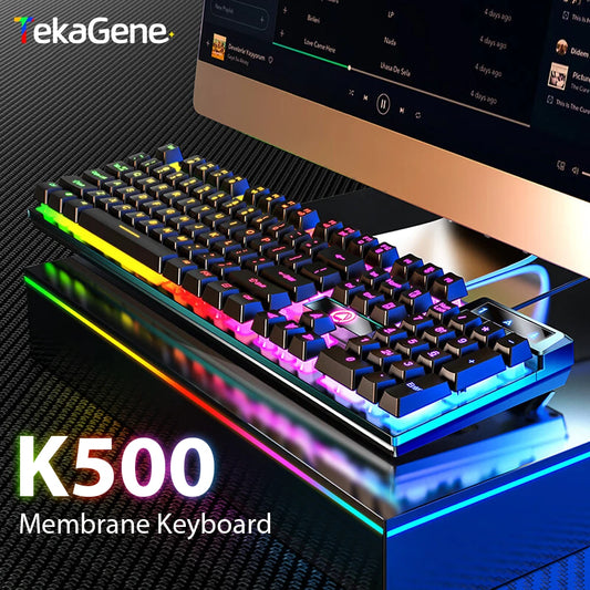 Teclado con sensación mecánica con cable K500 para Videojuegos