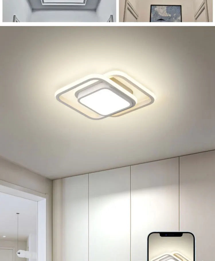 Lámpara de techo LED de 3 colores de luz Moderna para Dormitorio