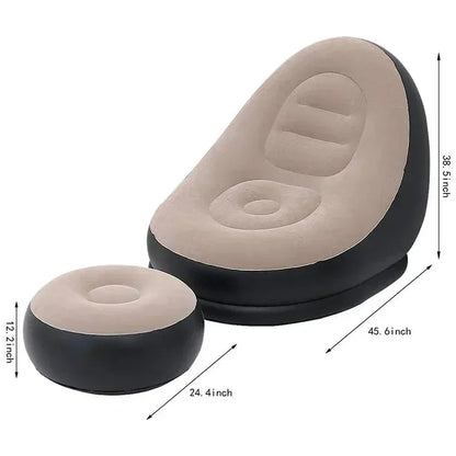 Sofá de Terciopelo Inflable plegable y reclinable Cómodo