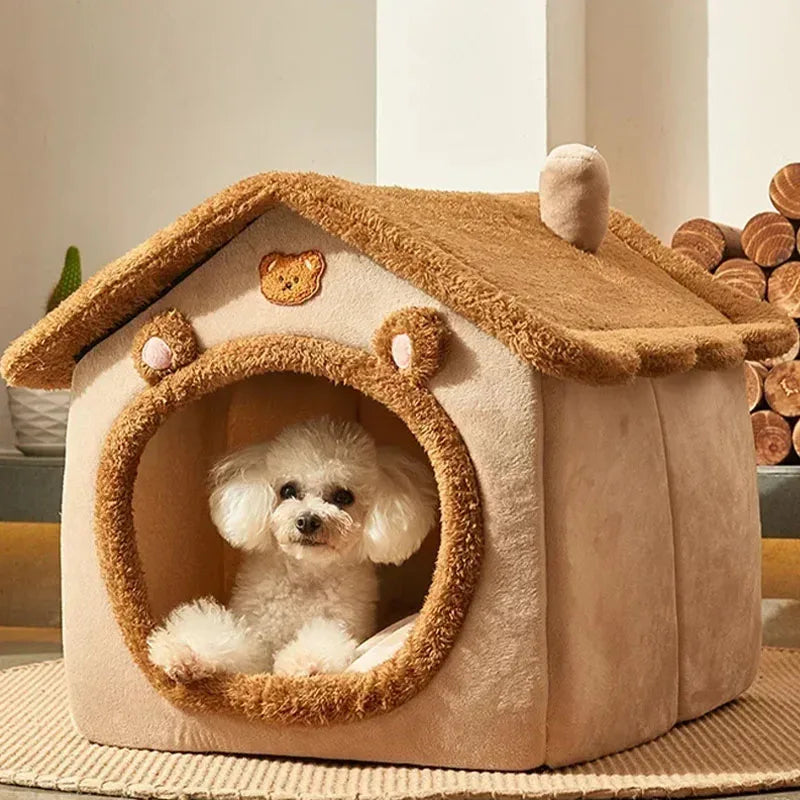 Casa plegable para Mascotas Pequeñas - Extraíble y Lavable